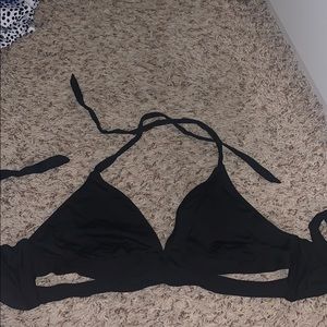 Black bathing suit top. Size large.
